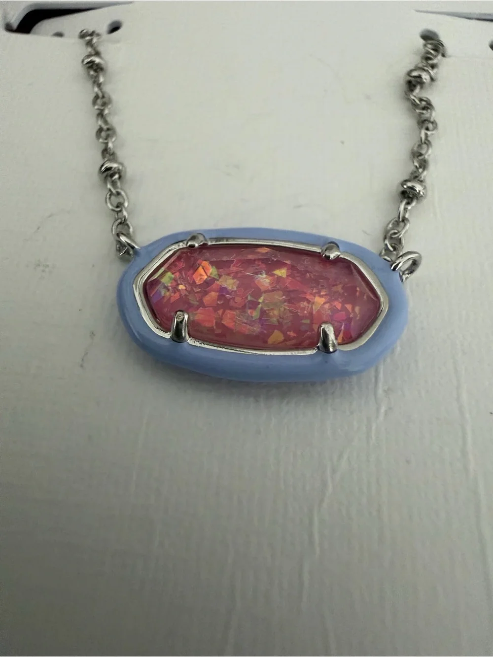 Barbie™ x Kendra Scott Silver Elisa Satellite Reversible Necklace NWT Rare